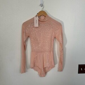 House of CB Blush Sequin Bodysuit